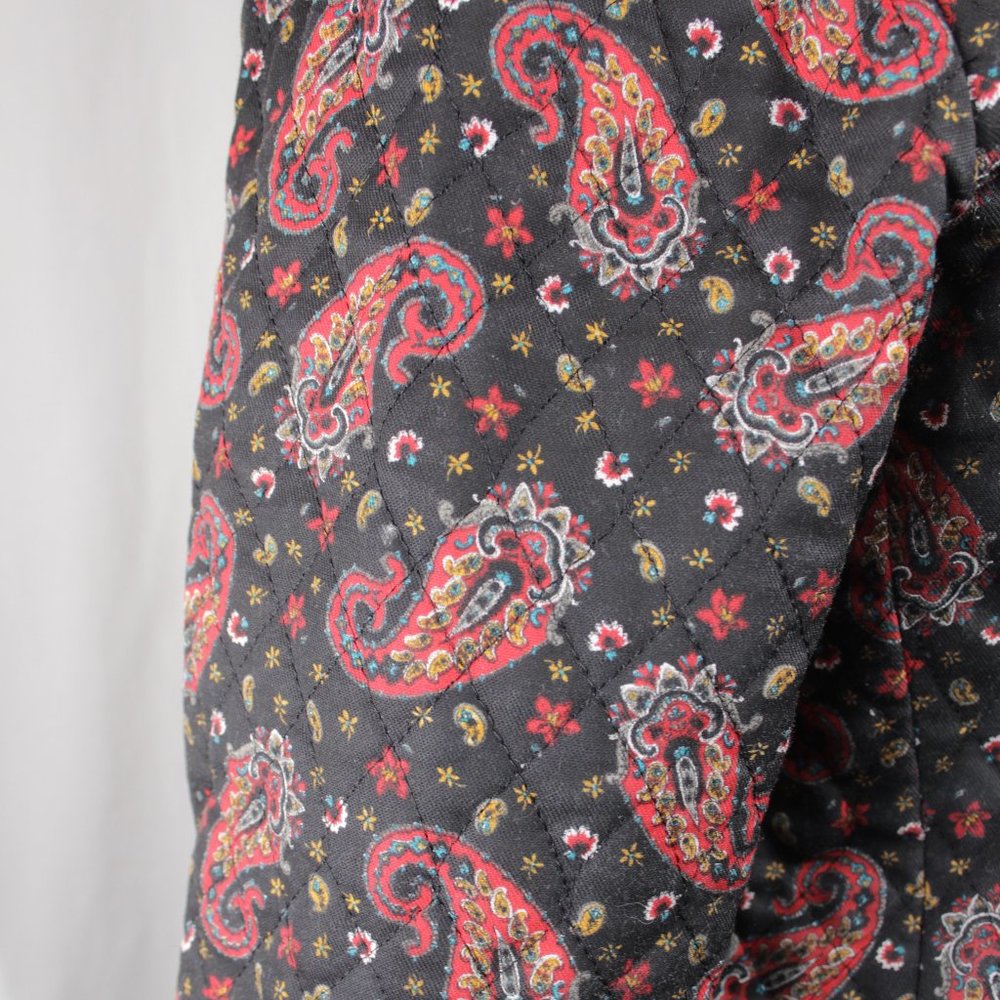 Vintage GrannyCore Boxy Quilted Paisley Blazer Jacket Sz M - Picture 6 of 10